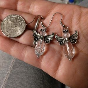 Nwot Angel Crystal Earrings